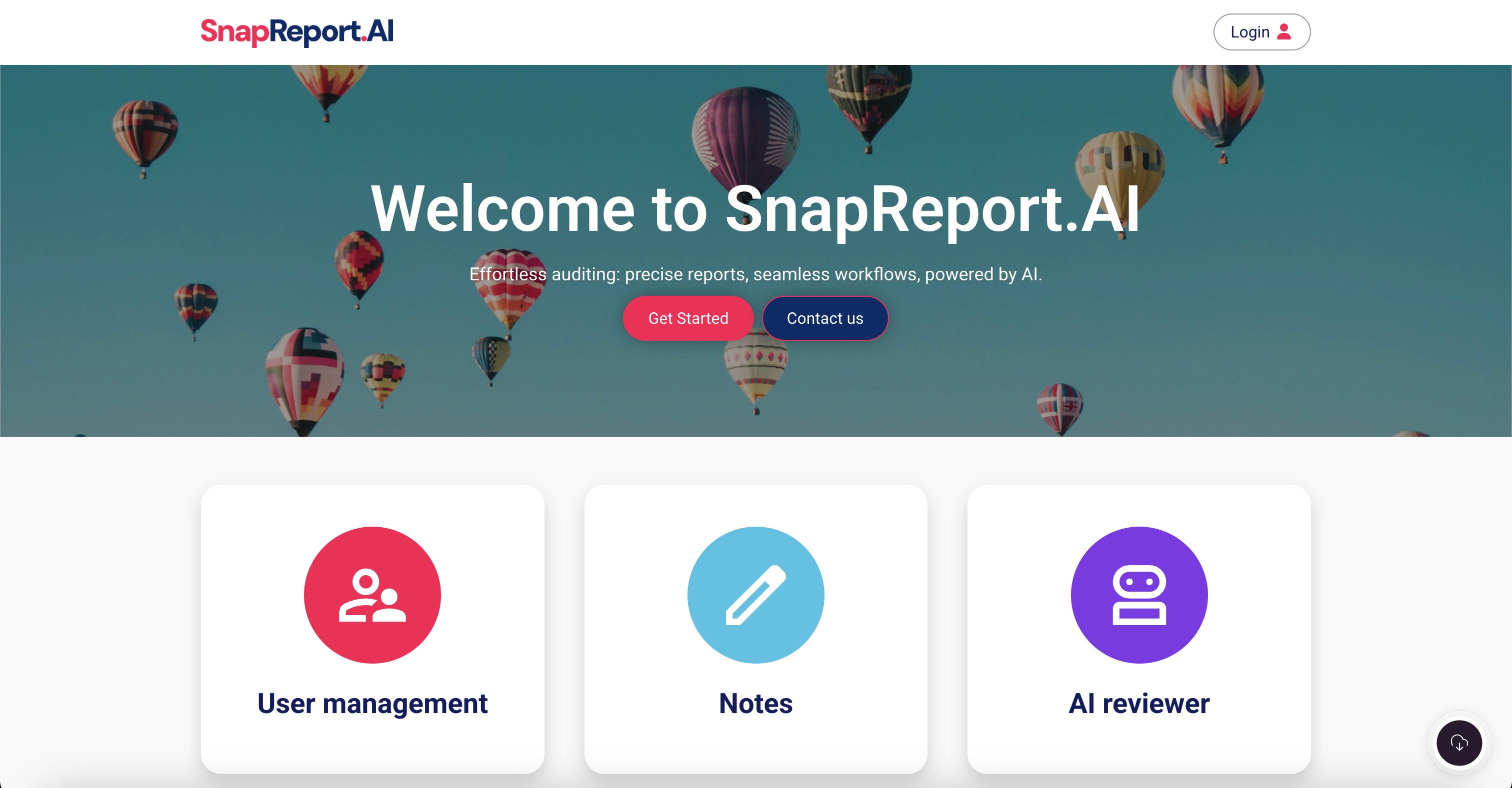 SnapReport AI Dashboard